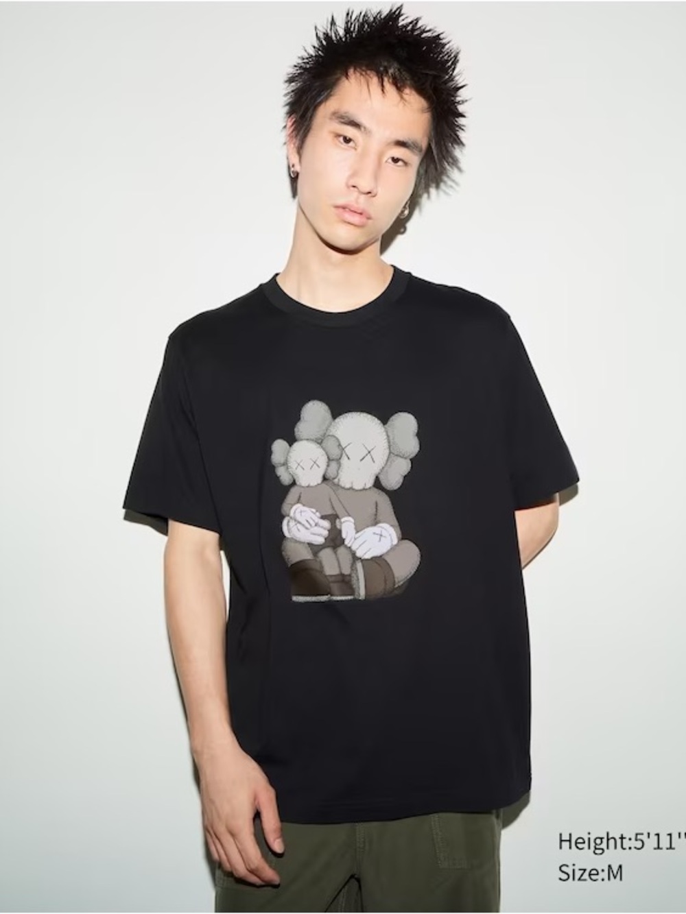 KAWS x Uniqlo Black Graphic T Shirt